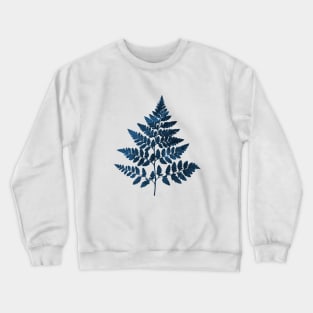 Navy Blue Fern Silhouette Crewneck Sweatshirt